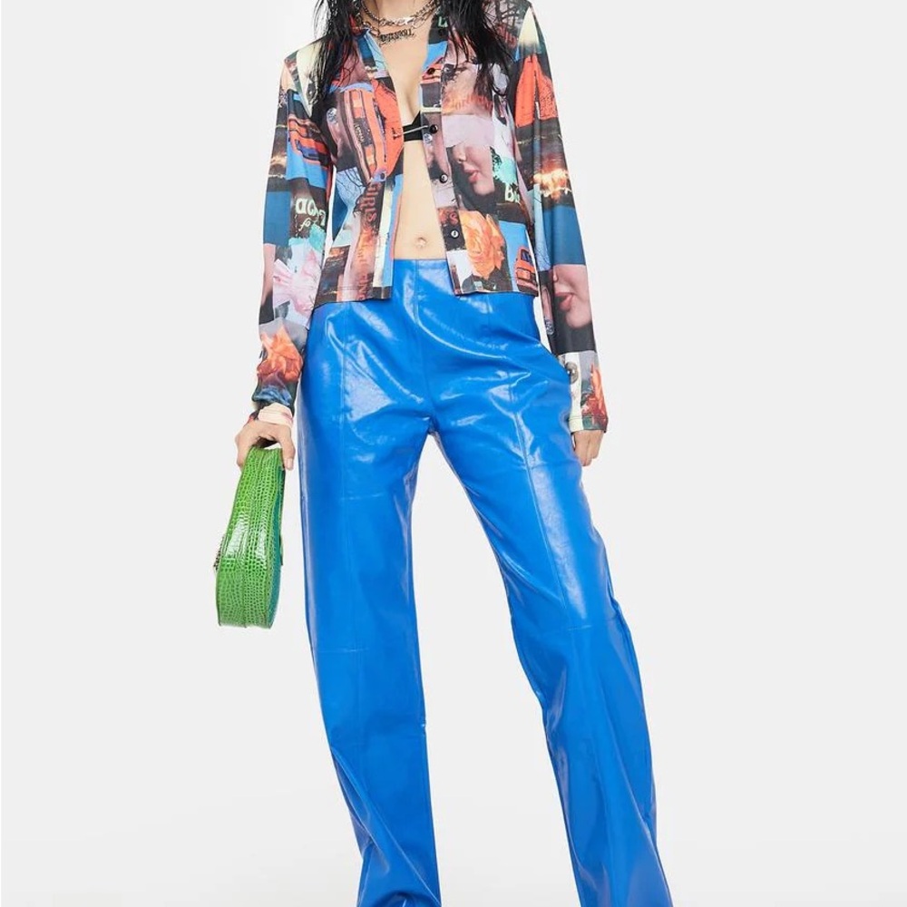 BLUE BRAN VEGAN LEATHER PANTS

THE KRIPT
